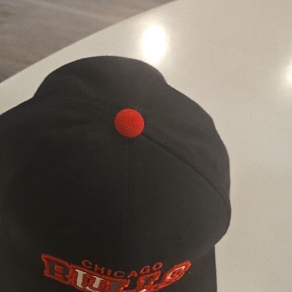 Mitchell & Ness Black Cap with Red Logo - Picture 2 of 6